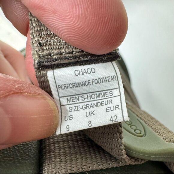 Chaco Green Strappy Rubber Lightweight Sandals